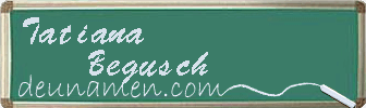 Tatiana Begusch Visitenkarte